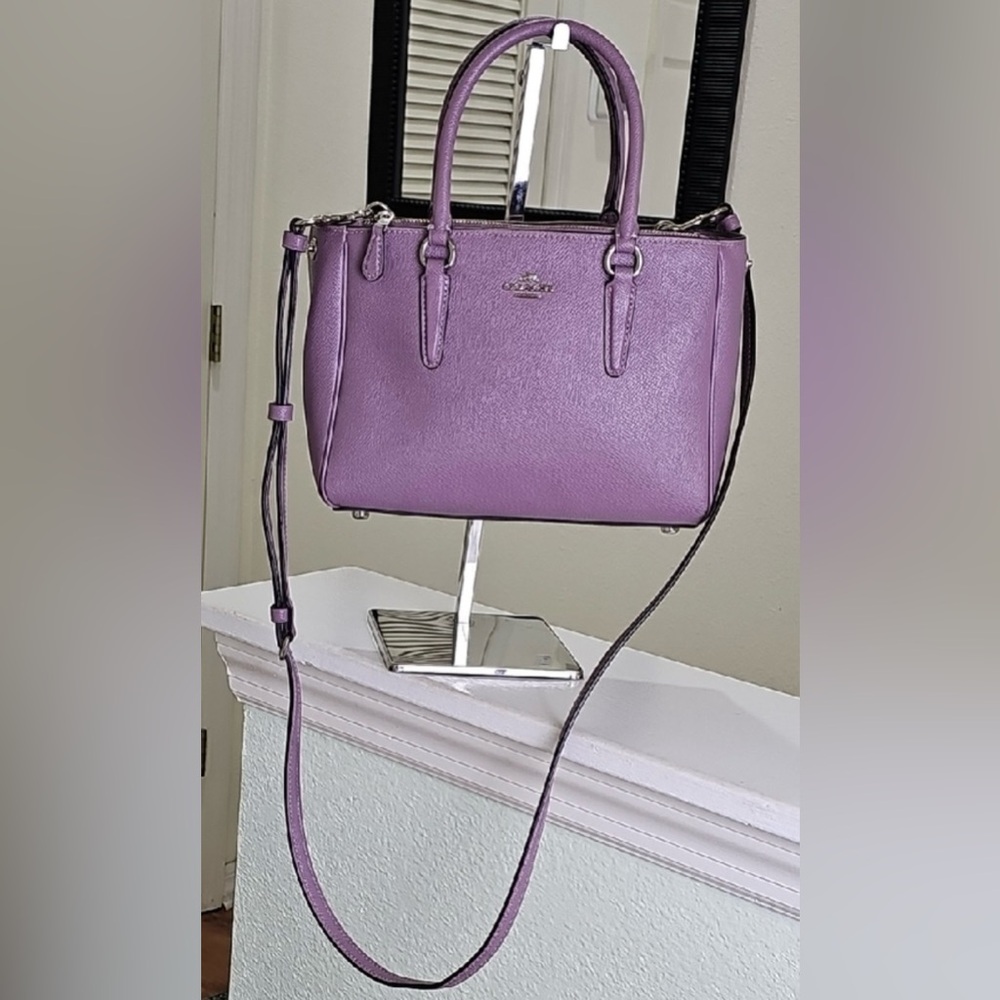 Coach F44962 Mini Surrey Carryall Orchid Purple Satchel/Crossbody Bag VGUC